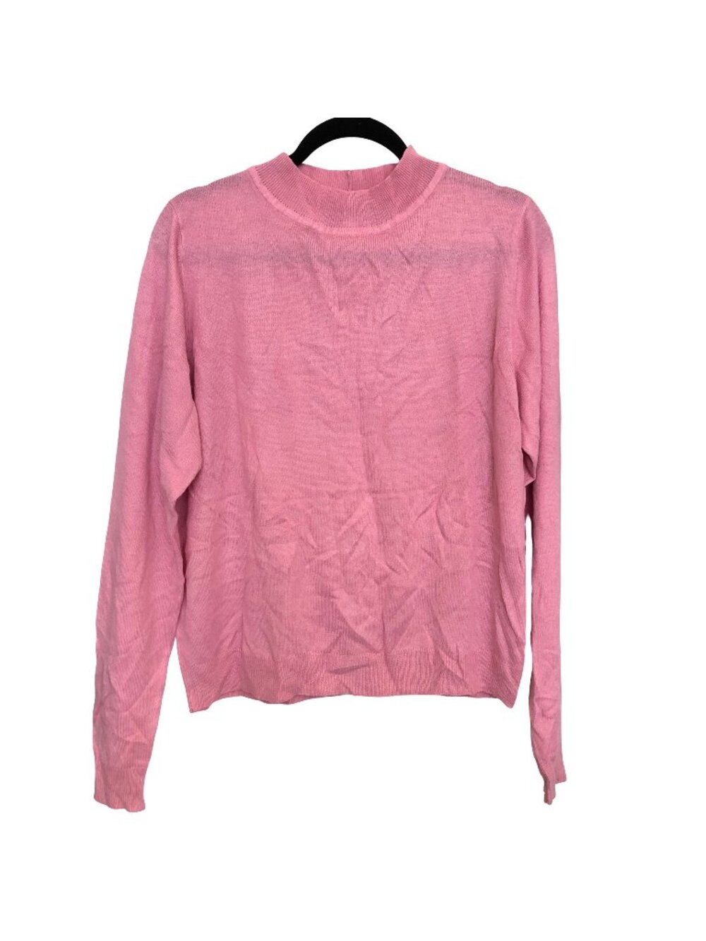 Brave Soul London Pink Mock Neck Long Sleeve Top Large